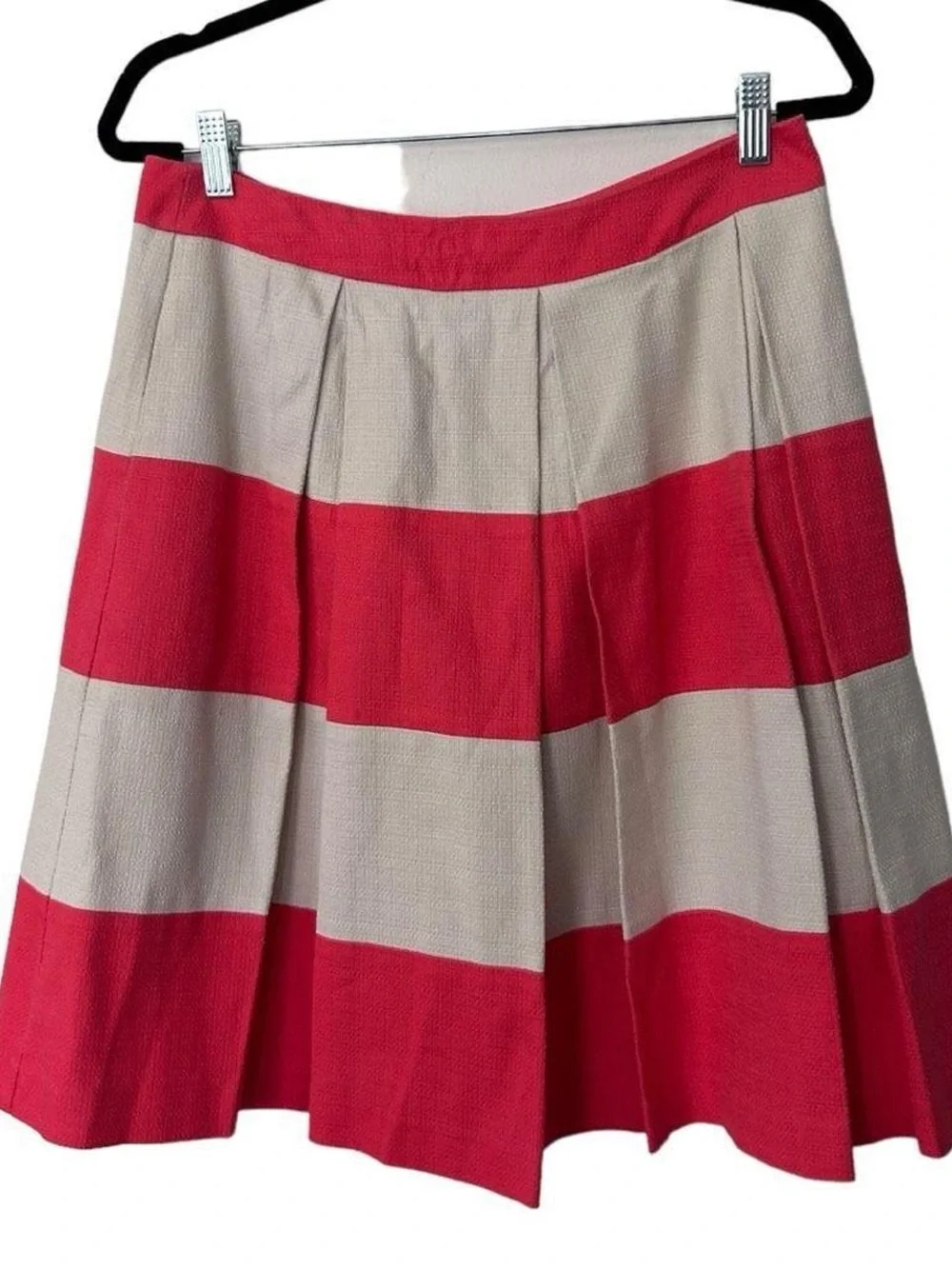 Boden Pleated Wide Striped‎ Skirt, Size 10